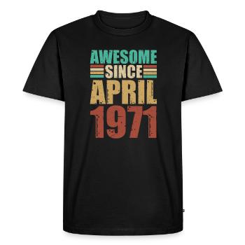 Avril 1971 - T-shirt Premium bio Homme - noir - Devant - Nico (187cm)