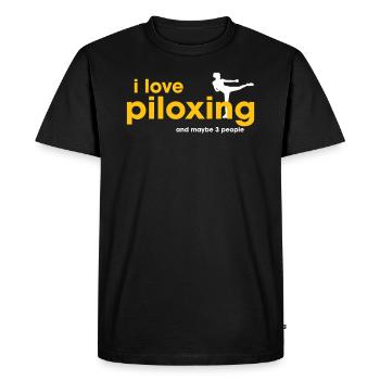 I Love Piloxing - T-shirt Premium bio Homme - noir - Devant - Nico (187cm)