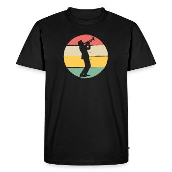 trompette instrument de musique en fanfare cadeau band - T-shirt Premium bio Homme - noir - Devant - Nico (187cm)