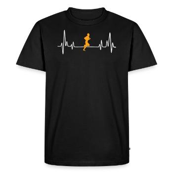 running t-shirt gift idea - T-shirt Premium bio Homme - noir - Devant - Nico (187cm)