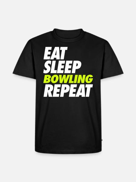 Eat Sleep Bowling Repeat - Men's Premium Organic T-Shirt - black