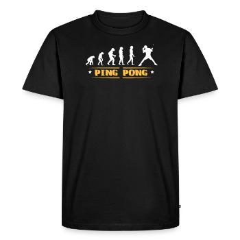 EVOLUTION PING PONG - T-shirt Premium bio Homme - noir - Devant - Nico (187cm)