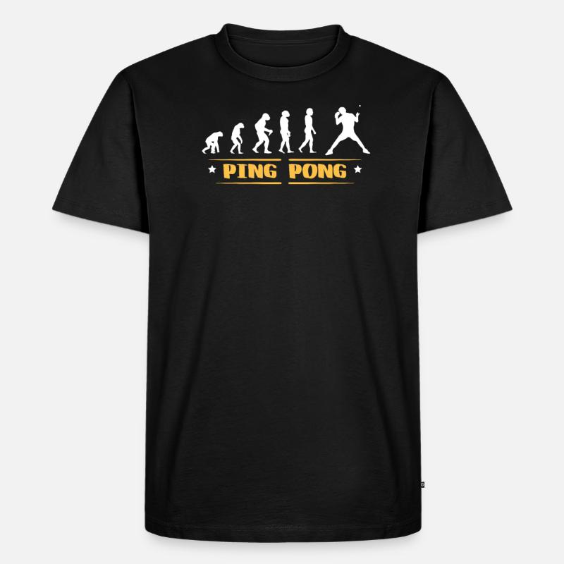 EVOLUTION PING PONG - Men's Premium Organic T-Shirt - black