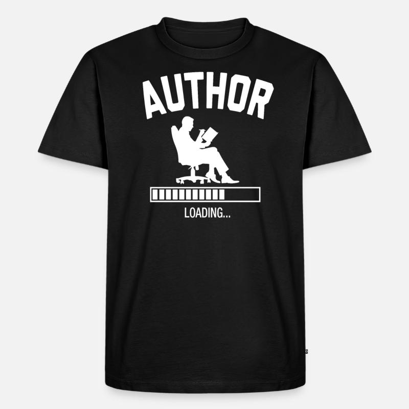 Future Author - Männer Premium Bio T-Shirt - Schwarz