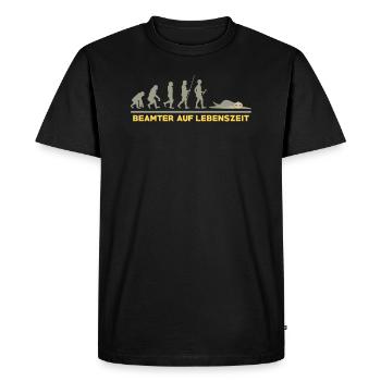 Fonctionnaire à vie fonctionnaire cadeau paresseux - T-shirt Premium bio Homme - noir - Devant - Nico (187cm)