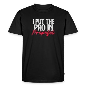 Anesthesia Anesthesiologist doctor medicine gift - Men's Premium Organic T-Shirt - black - Front - Nico (187cm)