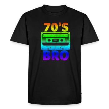 Années 70 - T-shirt Premium bio Homme - noir - Devant - Nico (187cm)
