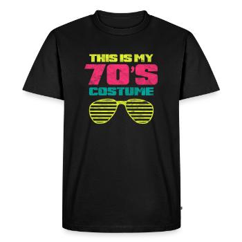 Années 70 - T-shirt Premium bio Homme - noir - Devant - Nico (187cm)