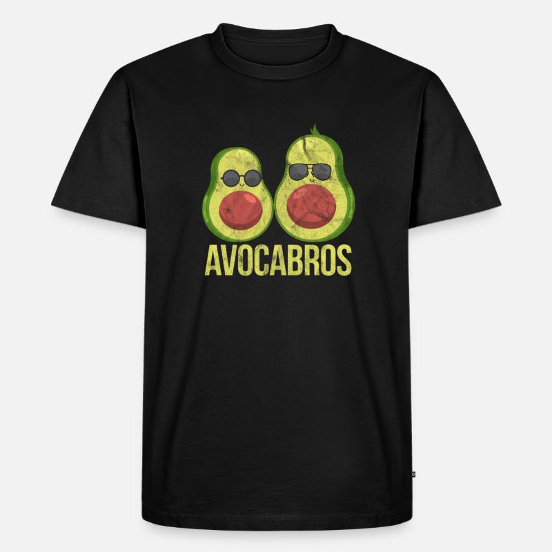 Avocado Brüder - Männer Premium Bio T-Shirt - Schwarz