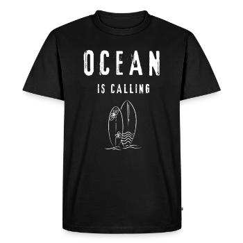 mer soleil surfboard surfing surfing cadeau - T-shirt Premium bio Homme - noir - Devant - Nico (187cm)