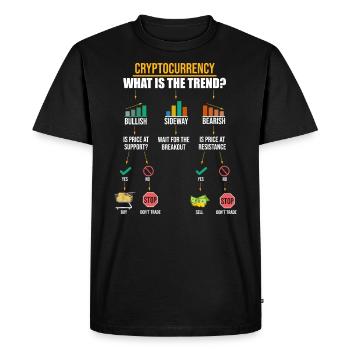 Bitcoin Crypto crypto crypto investi cadeau - T-shirt Premium bio Homme - noir - Devant - Nico (187cm)