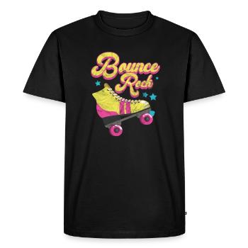 80s - Men's Premium Organic T-Shirt - black - Front - Nico (187cm)