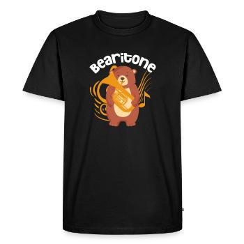 Baryton Ours Baritonhorn cadeau de musicien - T-shirt Premium bio Homme - noir - Devant - Nico (187cm)