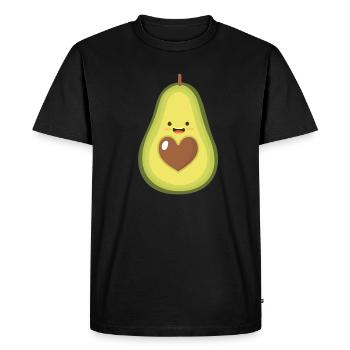 Avocado L’amour avocat cadeau de Saint Valentin - T-shirt Premium bio Homme - noir - Devant - Nico (187cm)