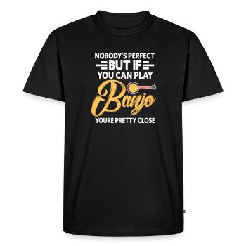 Banjo Instrument Banjo joueur de banjos cadeau - T-shirt Premium bio Homme - noir - Devant - Nico (187cm)