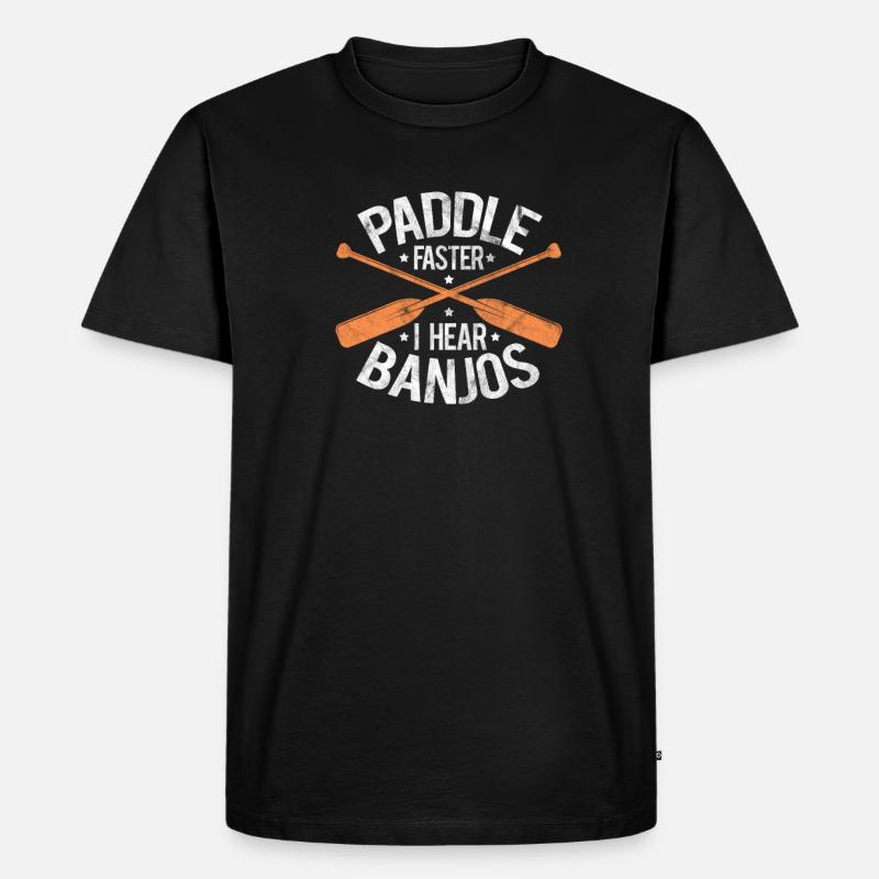 Banjo - Männer Premium Bio T-Shirt - Schwarz