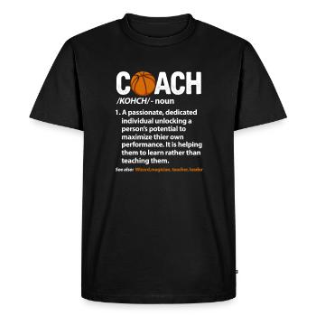 Basketball Coach Basketballer Trainer Geschenk - Männer Premium Bio T-Shirt - Schwarz - Vorne - Nico (187cm)