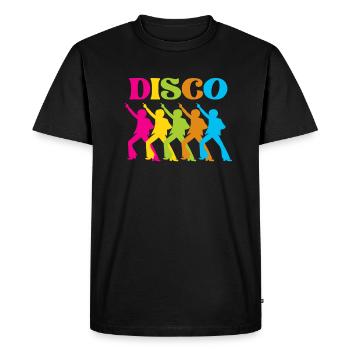 Disco 70s 80s 80s 80s Retro Gift - Men's Premium Organic T-Shirt - black - Front - Nico (187cm)