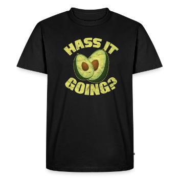 avocado - Men's Premium Organic T-Shirt - black - Front - Nico (187cm)