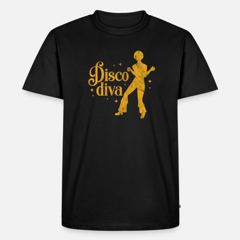 Disco Diva - Männer Premium Bio T-Shirt - Schwarz