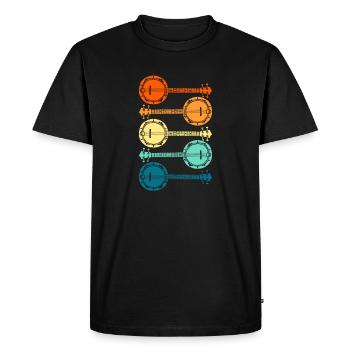 Banjo Instrument Banjo joueur de banjos cadeau - T-shirt Premium bio Homme - noir - Devant - Nico (187cm)