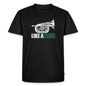 baritone - Men's Premium Organic T-Shirt - black - Front - Nico (187cm)