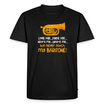 Baryton - T-shirt Premium bio Homme - noir - Devant - Nico (187cm)