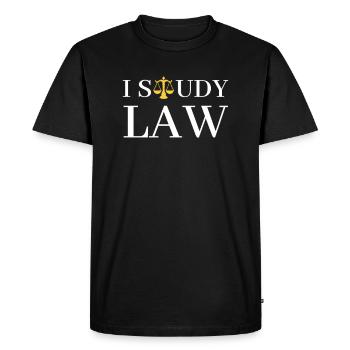 Law Law Student Uni Court Lawyer - Men's Premium Organic T-Shirt - black - Front - Nico (187cm)