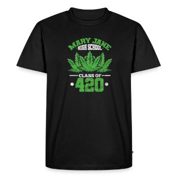 420 - T-shirt Premium bio Homme - noir - Devant - Nico (187cm)