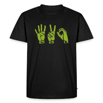 420 - T-shirt Premium bio Homme - noir - Devant - Nico (187cm)
