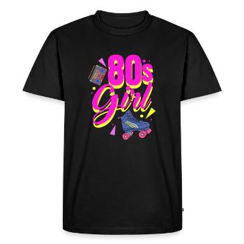 80s - Men's Premium Organic T-Shirt - black - Front - Nico (187cm)