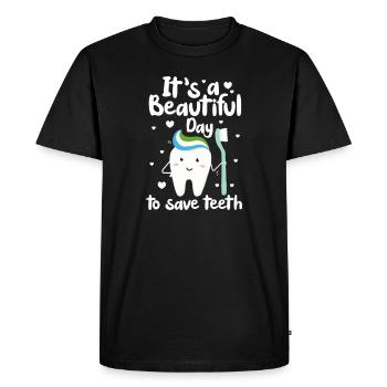 Dentiste Dentiste Dentiste Dentist Dents Cadeau - T-shirt Premium bio Homme - noir - Devant - Nico (187cm)