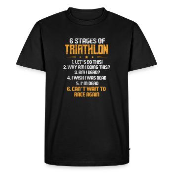 Triathlon - T-shirt Premium bio Homme - noir - Devant - Nico (187cm)