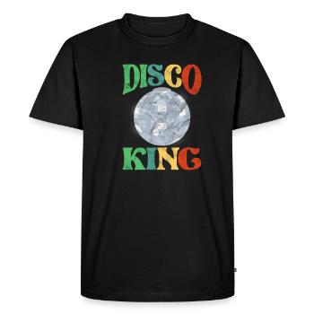 Disco - Men's Premium Organic T-Shirt - black - Front - Nico (187cm)