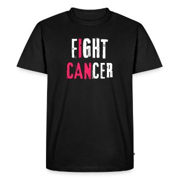 Fight Cancer Cancer Hôpital chimio thérapie - T-shirt Premium bio Homme - noir - Devant - Nico (187cm)