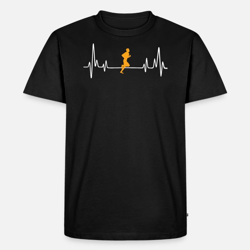 jogging tee present idea - Männer Premium Bio T-Shirt - Schwarz