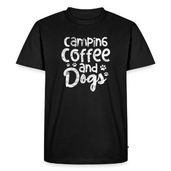 Camping Coffee Dogs - Men's Premium Organic T-Shirt - black - Front - Nico (187cm)
