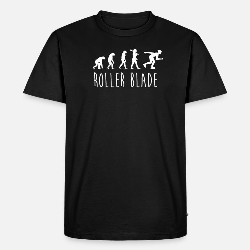 Roller Blade Evolution - Männer Premium Bio T-Shirt - Schwarz
