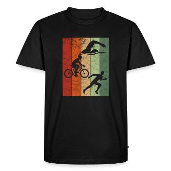 Triathlon - T-shirt Premium bio Homme - noir - Devant - Nico (187cm)