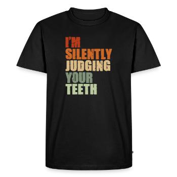 Dentiste Dentiste Dentiste Dentist Dents Cadeau - T-shirt Premium bio Homme - noir - Devant - Nico (187cm)