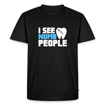 Dentiste Dentiste Dentiste Dentist Dents Cadeau - T-shirt Premium bio Homme - noir - Devant - Nico (187cm)