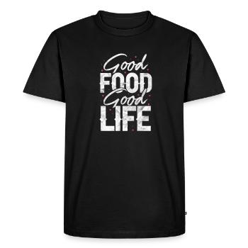 Cuisinier - T-shirt Premium bio Homme - noir - Devant - Nico (187cm)