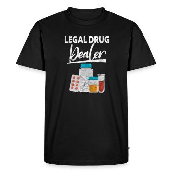 Pharmacy - Men's Premium Organic T-Shirt - black - Front - Nico (187cm)