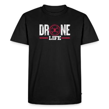 Drone - Men's Premium Organic T-Shirt - black - Front - Nico (187cm)
