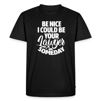 Lawyer Court Law Law Judge Gift - Men's Premium Organic T-Shirt - black - Front - Nico (187cm)