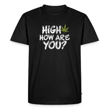 Cannabis - T-shirt Premium bio Homme - noir - Devant - Nico (187cm)