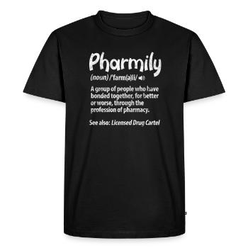Pharmacy - Men's Premium Organic T-Shirt - black - Front - Nico (187cm)