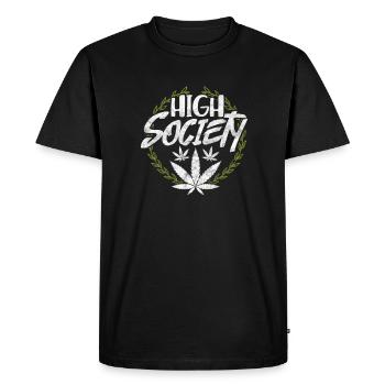 Cannabis - T-shirt Premium bio Homme - noir - Devant - Nico (187cm)