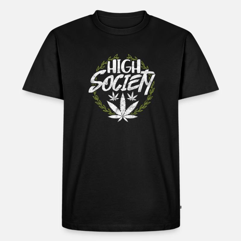 Cannabis - Männer Premium Bio T-Shirt - Schwarz