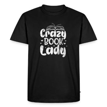 Lire - T-shirt Premium bio Homme - noir - Devant - Nico (187cm)